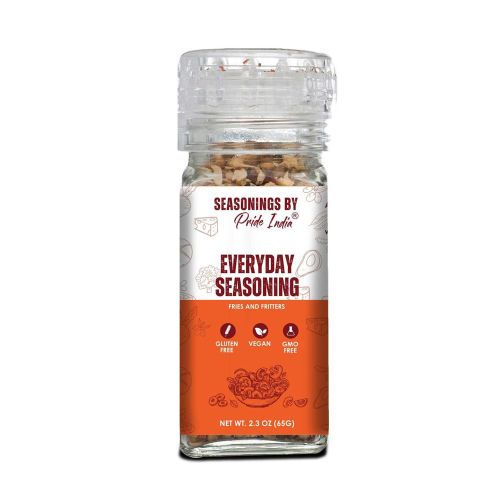 Pride of India Everyday Seasoning 2.3 oz (65 gm) w/ Convenient Grinder Cap Tangy Spicy All Purpose Mixes |Himalayan Pink Salt Garlic Exotic Spices | V Pride of India Everyday Seasoning 2.3 oz (65 gm) w/ Convenient Grinder Cap Tangy Spicy All Purpose Mixes |Himalayan Pink Salt Garlic Exotic Spices | V